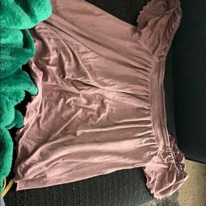 Off the shoulder blouse.